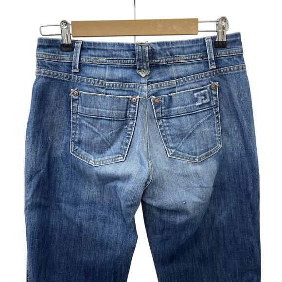 Y2K Joe's Jeans Mid Rise Women's Flared Leg Jeans Tricky Dark Wash Size 29W‎ - Picture 4 of 12